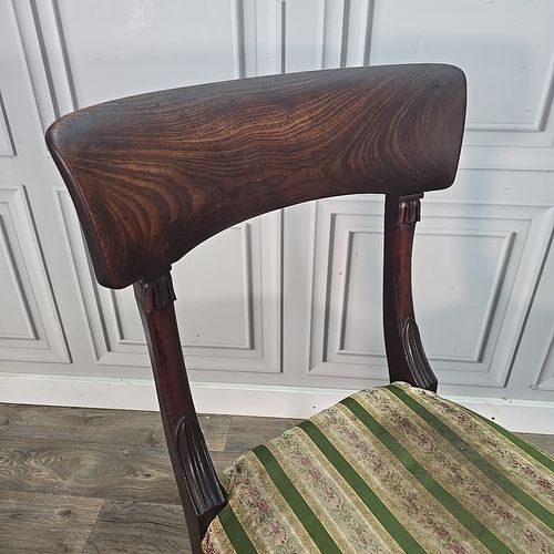 Antique Mahogany Side Chair 19th Century William IV Period Bedroom Dining Carved photo for sale