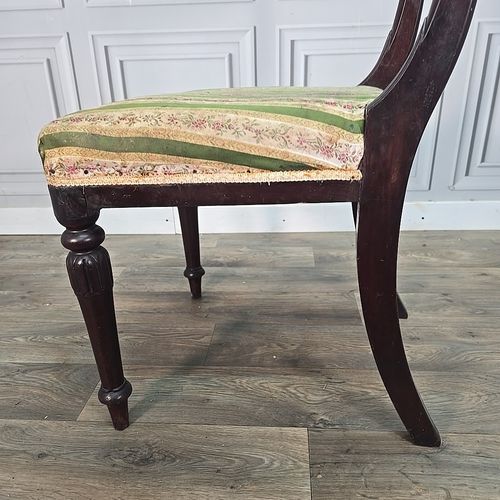100.0 Antique Mahogany Side Chair 19th Century William IV Period Bedroom Dining Carved photo