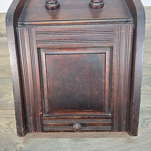 Antique Edwardian Coal Scuttle Wooden Fireside Cabinet Scuttle Storage Hearth photo buy