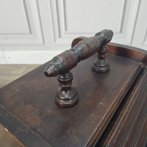 Home Fixtures Antique Edwardian Coal Scuttle Wooden Fireside Cabinet Scuttle Storage Hearth photo