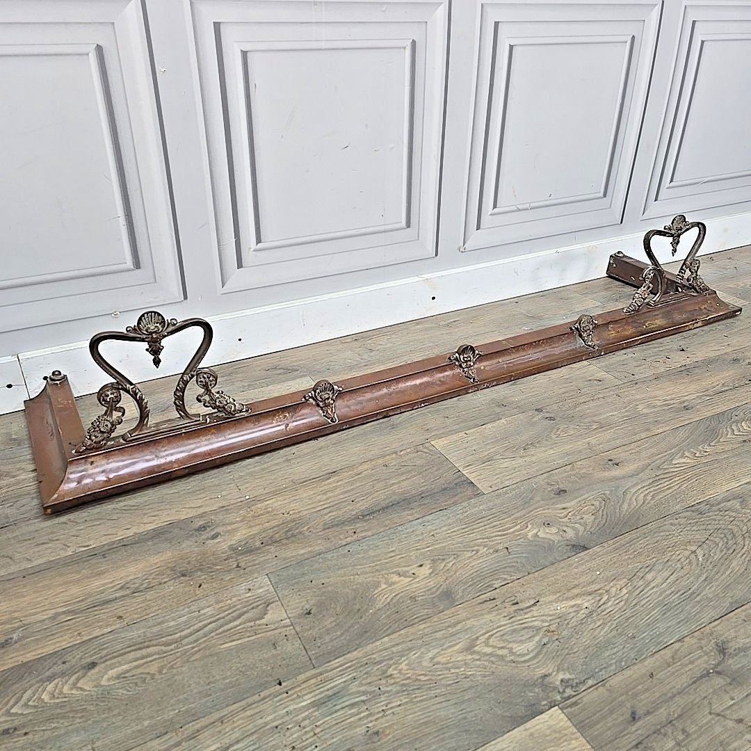 Antique Fireplace Fender Kerb Hearth Fire Side  Neoclassical Detail Casting
