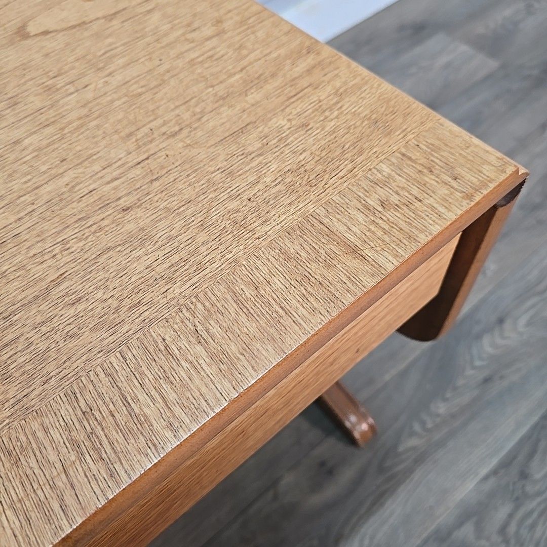 photo furniture Vintage Nathan Coffee Table – Drop Leaf Extending Teak Veneer Retro Mid Century