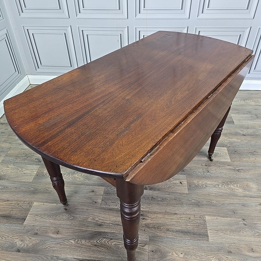 Antique Mahogany Pembroke Table – Georgian Victorian Drop Leaf Centre Drawers photo for sale