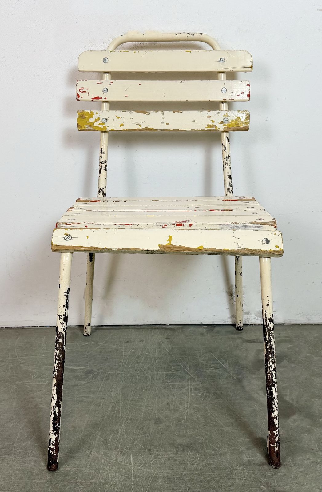 Vintage Beige Chair, 1960s, Iron photo for sale