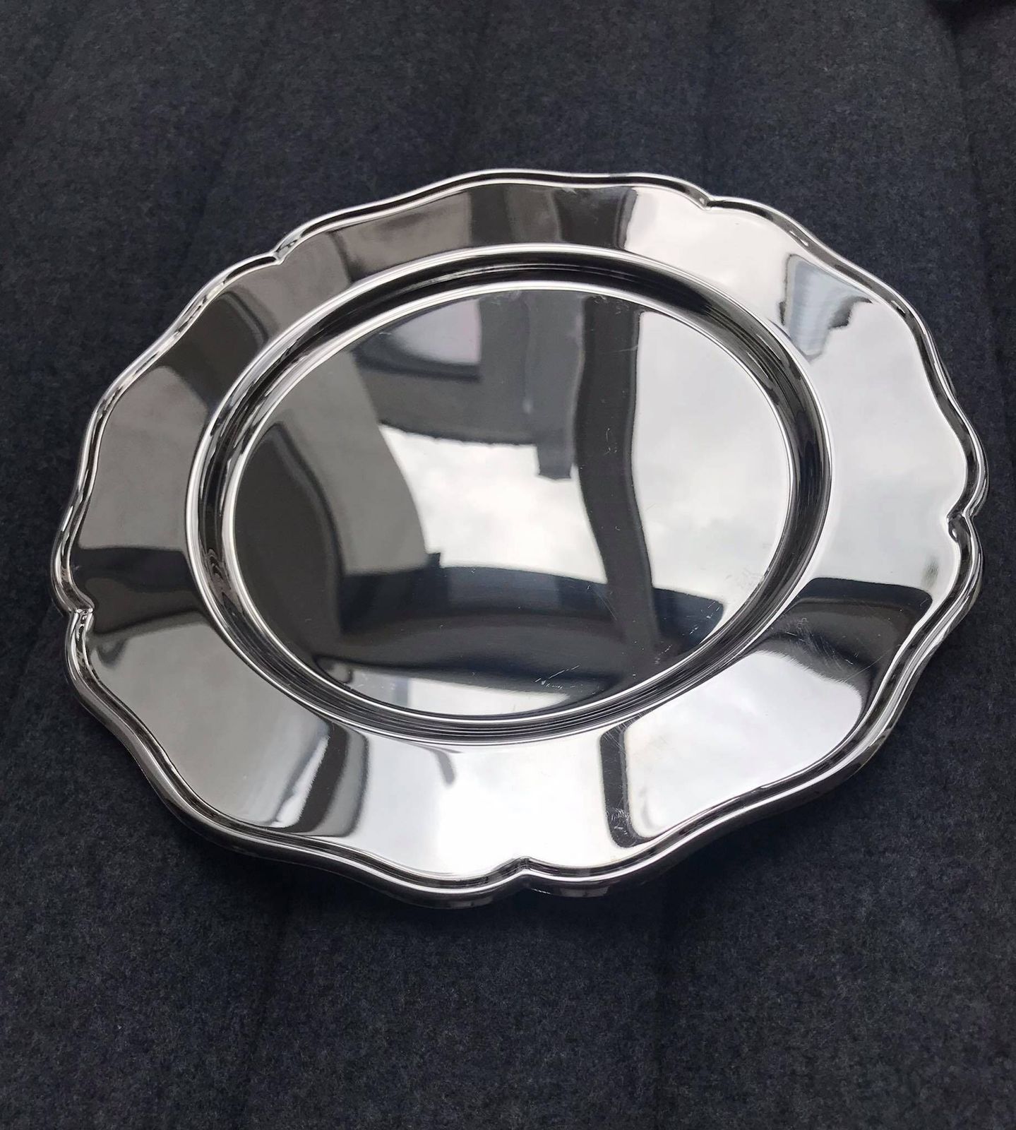 Jean Couzon Stainless Steel Charger Plates: Mid Century Modern Dinner (Set Of 3) photo buy