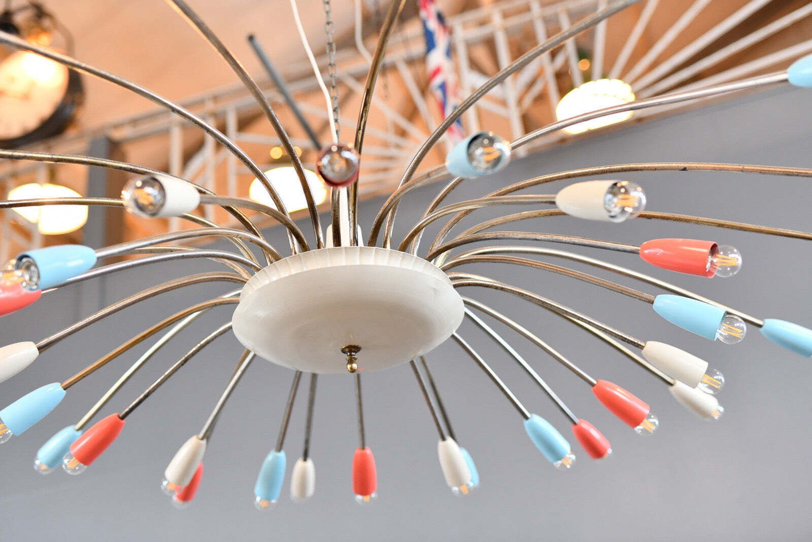 Xl Mid Century Sputnik Chandelier Circa 1960s photo for sale