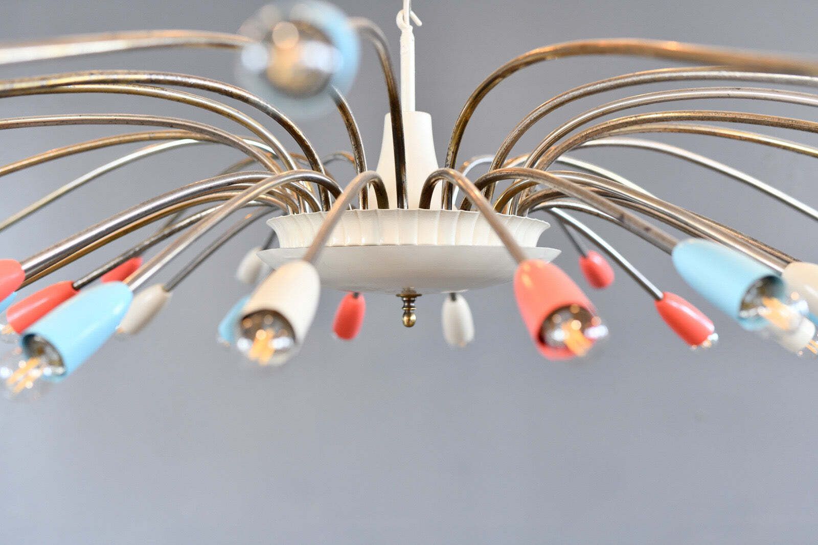 Xl Mid Century Sputnik Chandelier Circa 1960s photo vinterior