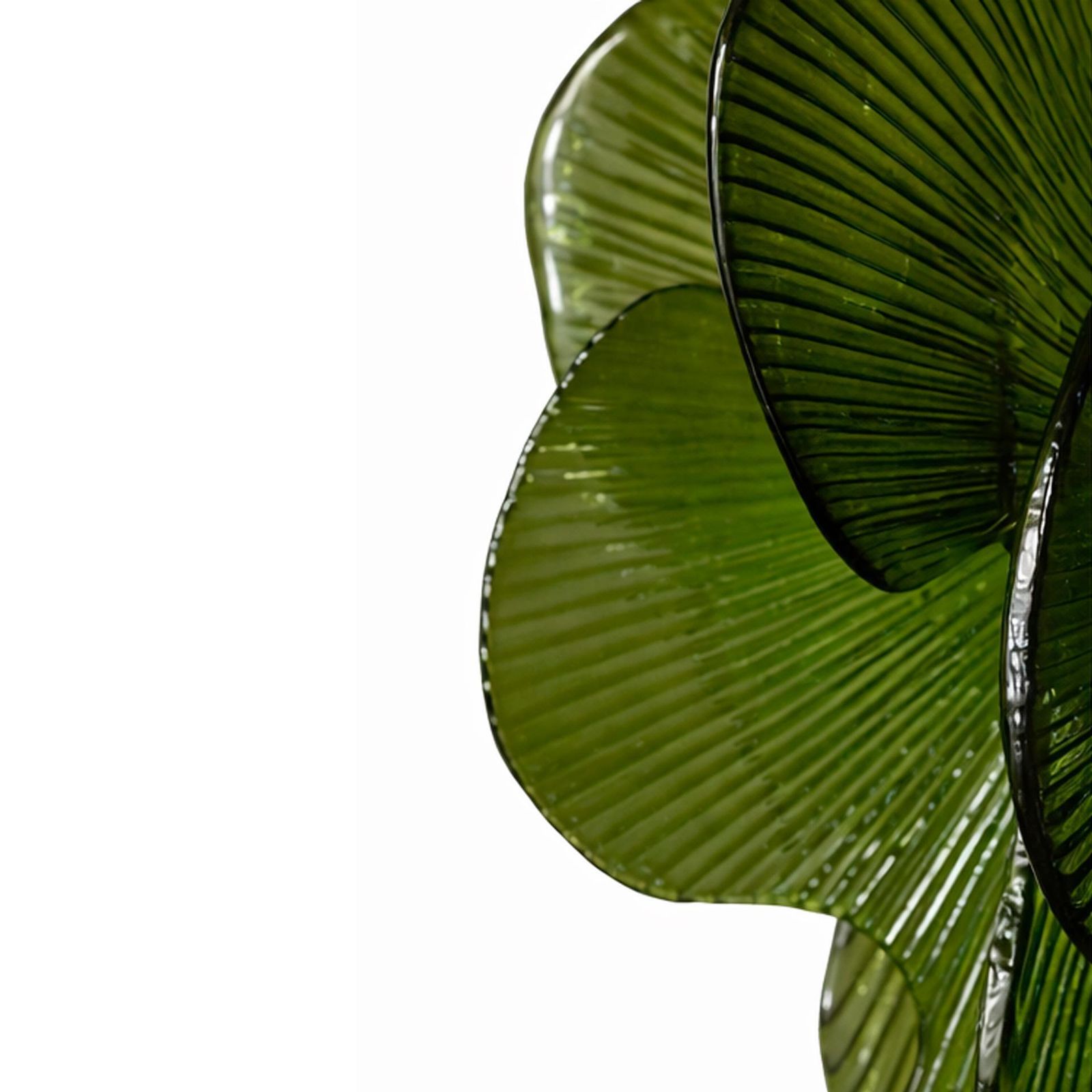 Modern Style Italian Brass Pendant Lamp With Bright Green Murano Glass Sheets photo Lighting