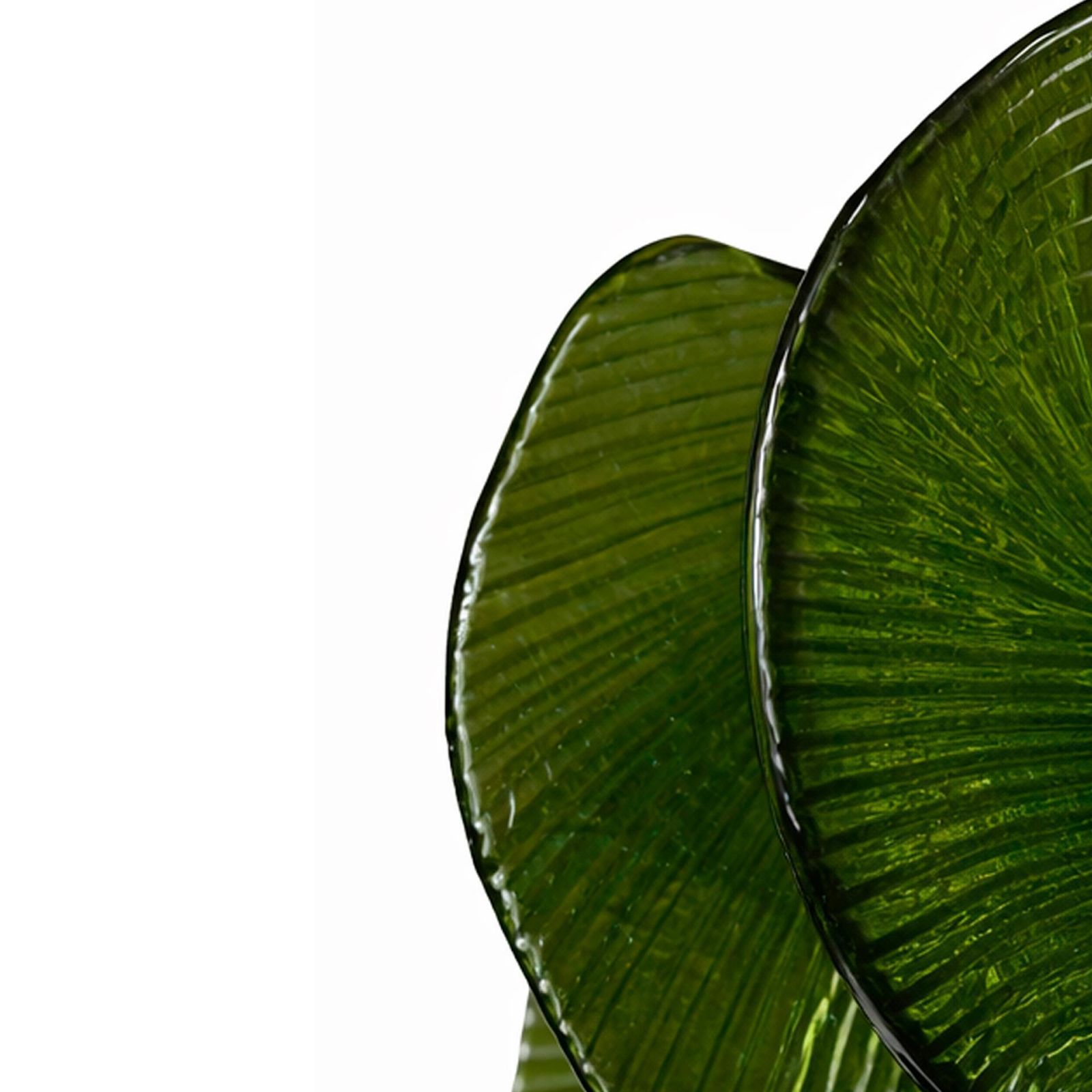 Modern Style Italian Brass Pendant Lamp With Bright Green Murano Glass Sheets photo 3746.0