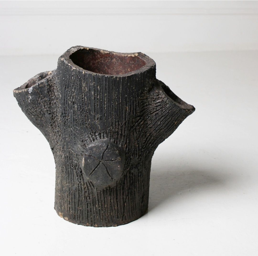 Faux Bois Salt Glazed Planters photo Garden Decor