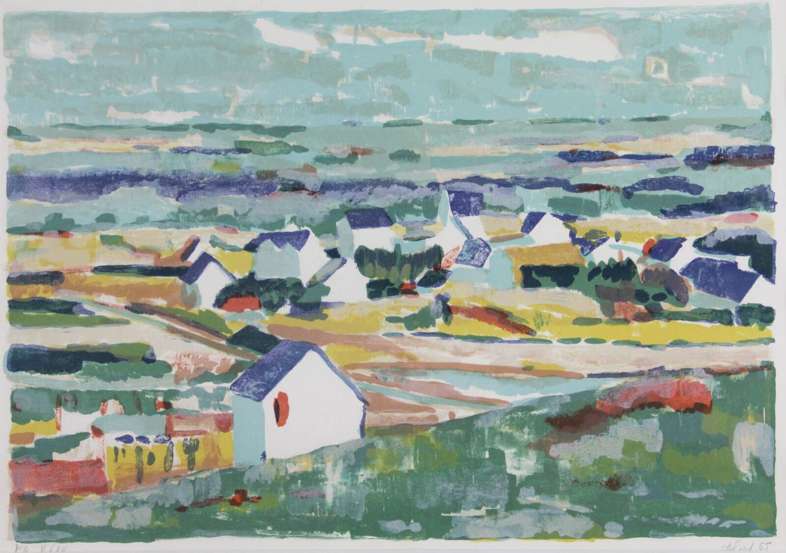 Landscape, 1960s, Paper, Vintage