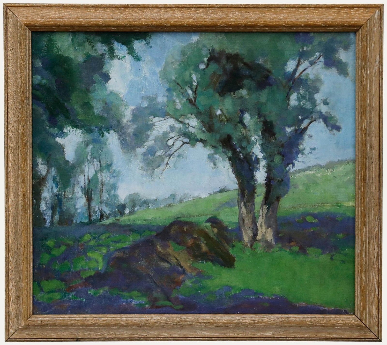 Impressionist 20th Century Oil Spring In The Countryside