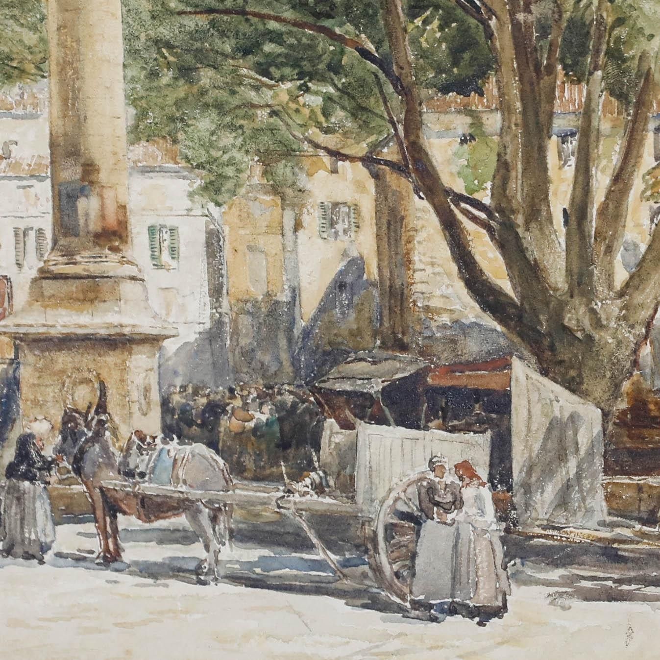 John Fulleylove (1845 1908) Late 19th Century Watercolour, Colonne Pétrarque photo Art