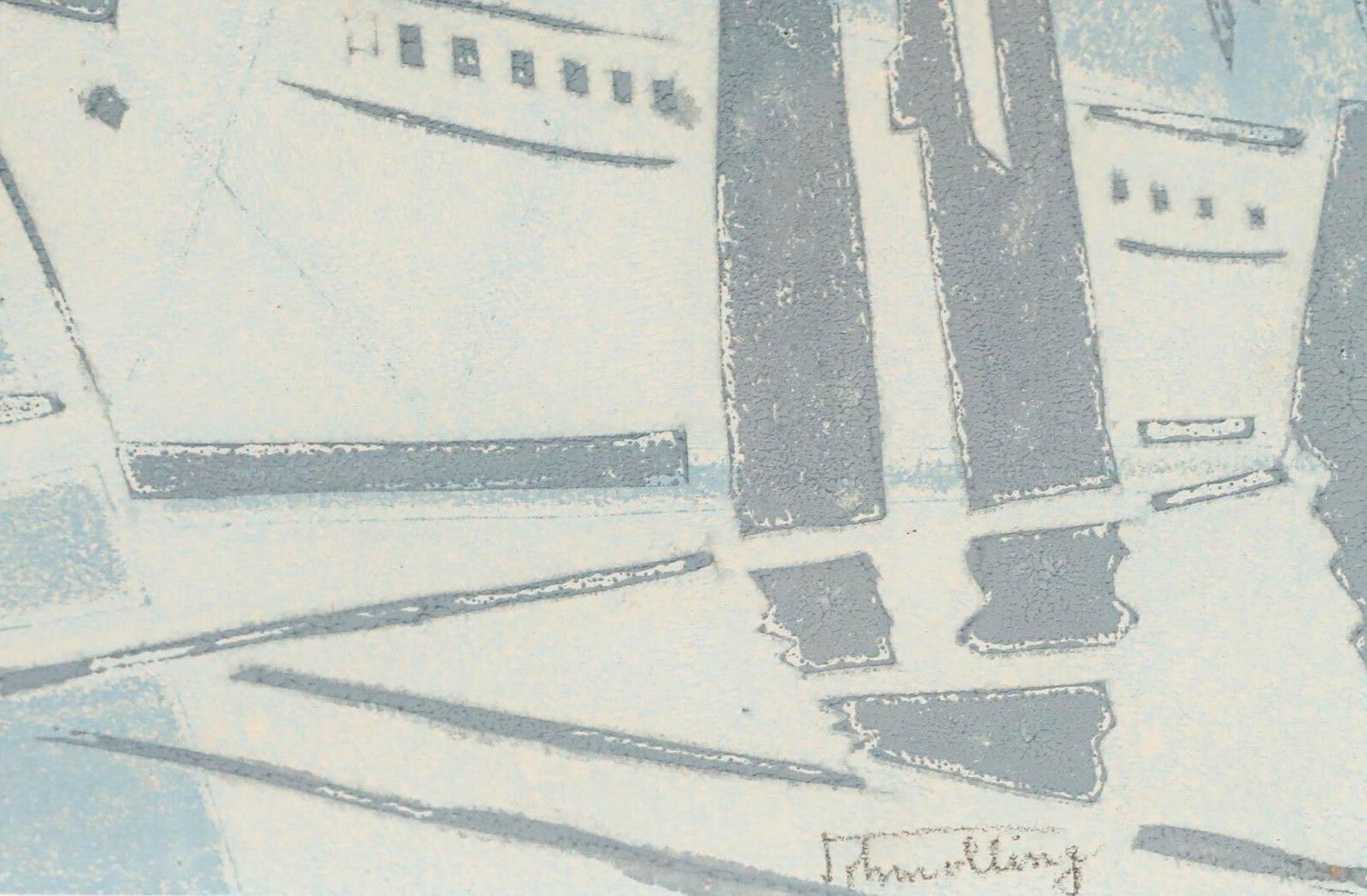 Paul Schmolling (1892 1965) Mid 20th Century Woodcut, View Of The Bow photo vinterior