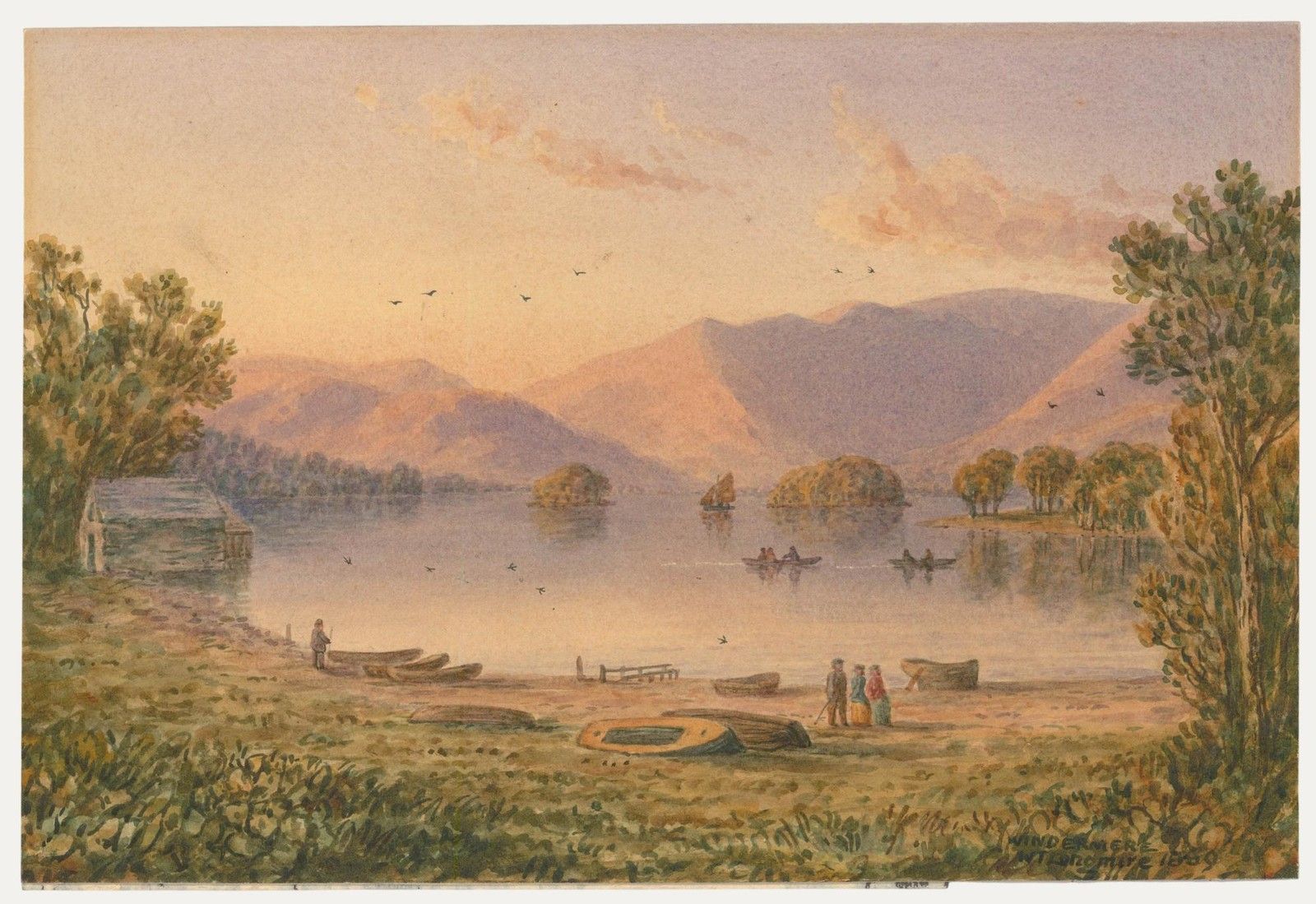 William Taylor Longmire (1841 1914) 1869 Watercolour, Windermere