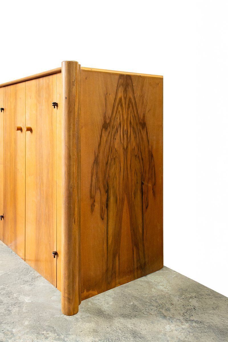 Scuderia Horizontal Four Door Walnut Sideboard By Carlo Scarpa For Bernini Italia, 1977 photo vinterior
