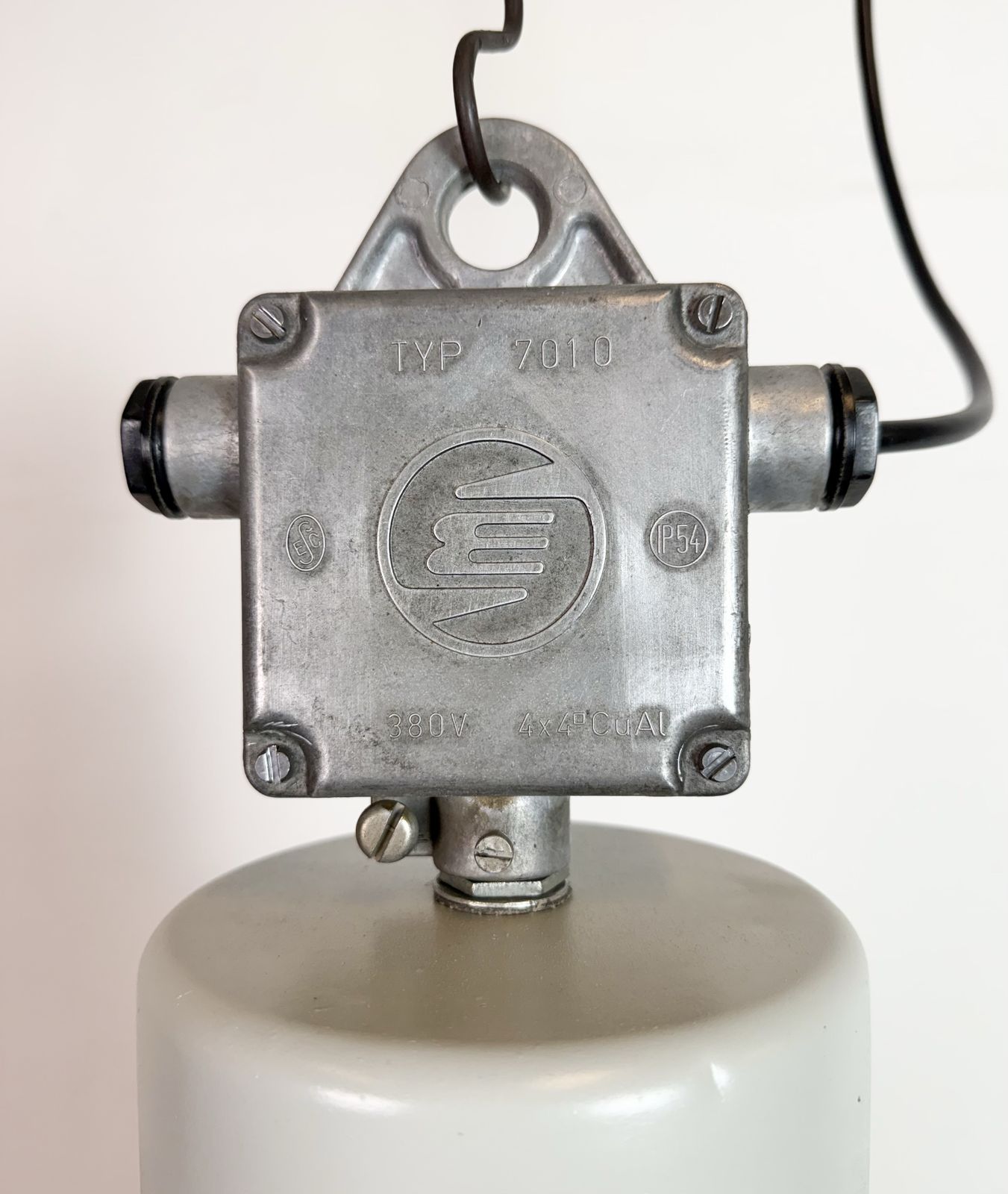 Large Industrial Enamel Factory Pendant Lamp From Elektrosvit, 1960s, 49x photo vinterior