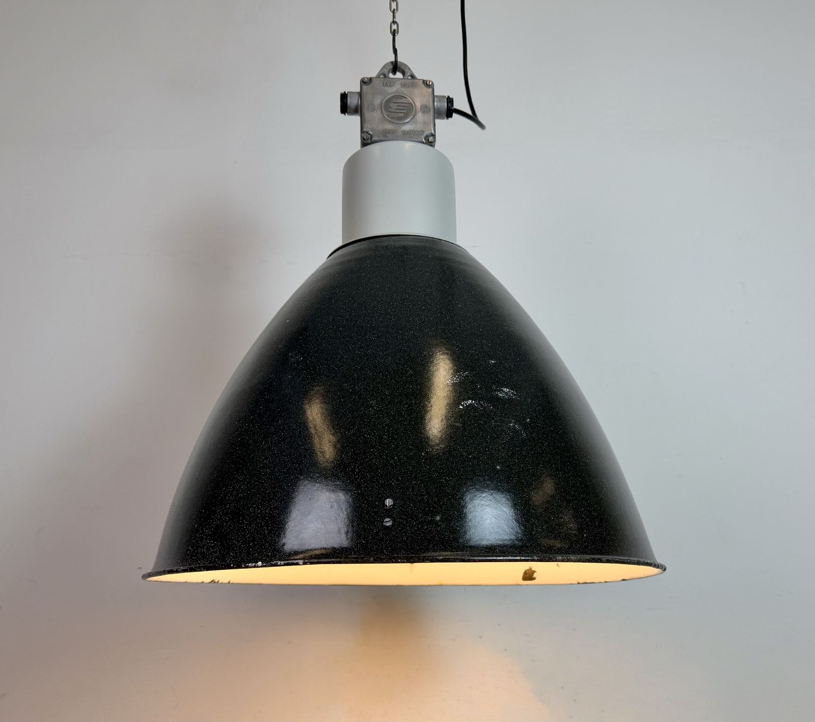 Lighting Large Industrial Enamel Factory Pendant Lamp From Elektrosvit, 1960s, 49x photo