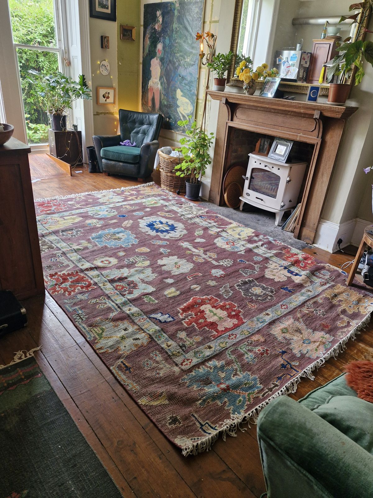 Graham And Green Lyla Hand Knotted Rug 300x200cms. Excellent Condition. photo furniture