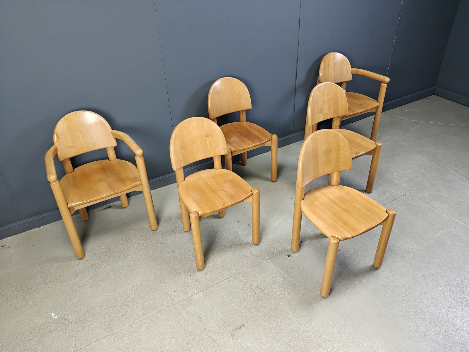 Set Of 6 Scandinavian Dining Chairs By Rainer Daumiller, 1980s photo vinterior