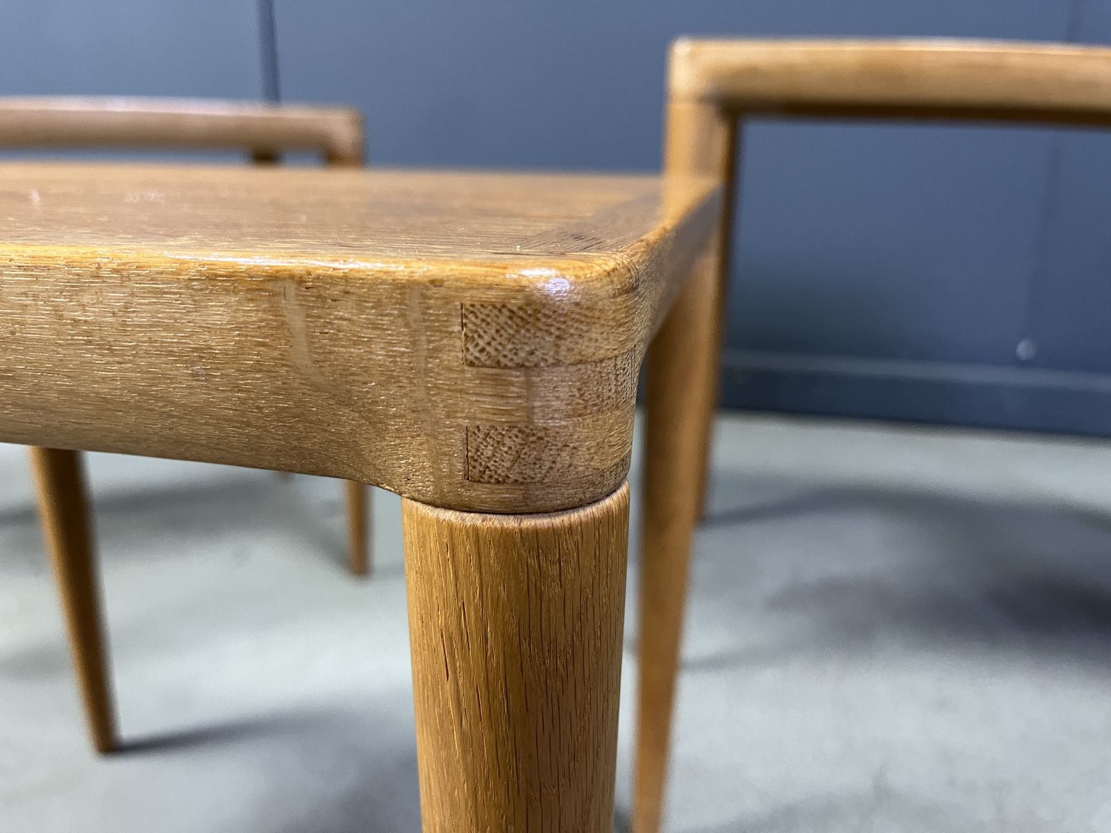 H.W. Klein. Bramin, Three Set Tables/Side Tables, Oak, 1960s, Denmark photo vintage