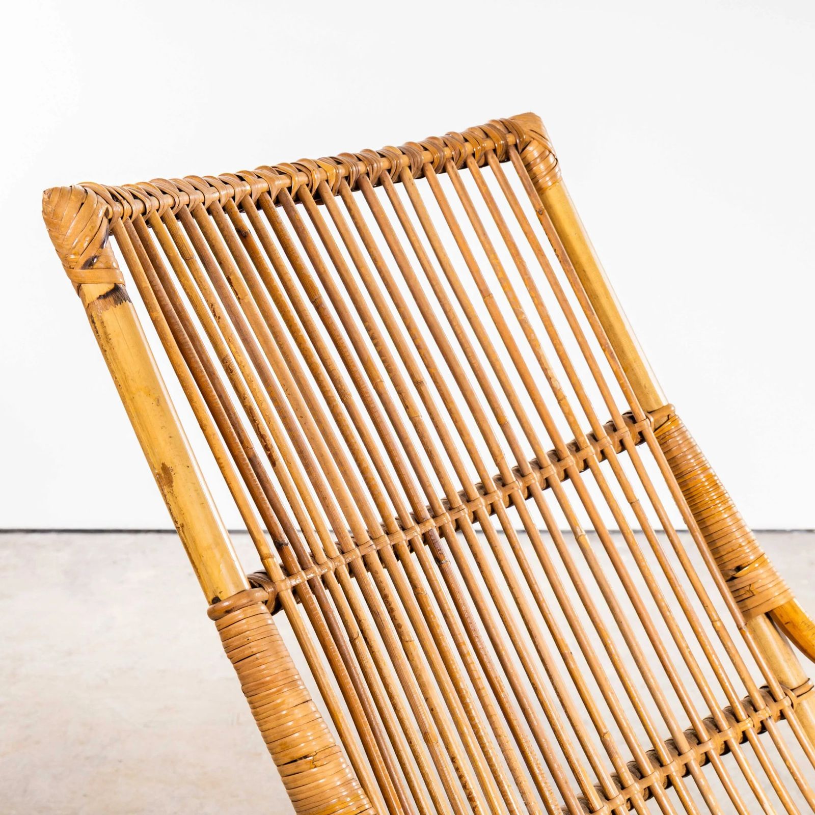 1960’s Original French Rattan Rocking Chair photo Furniture
