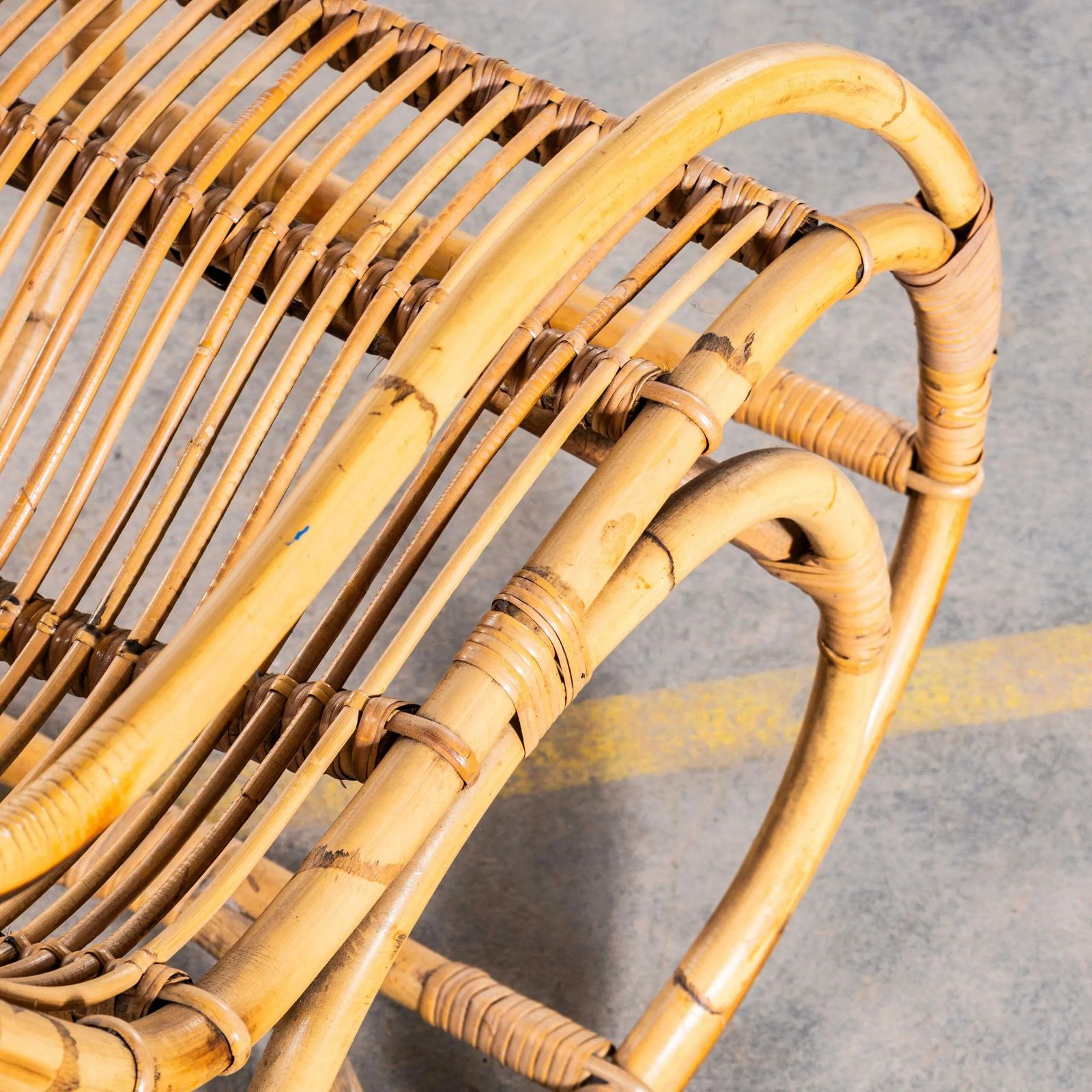 photo furniture 1960’s Original French Rattan Rocking Chair