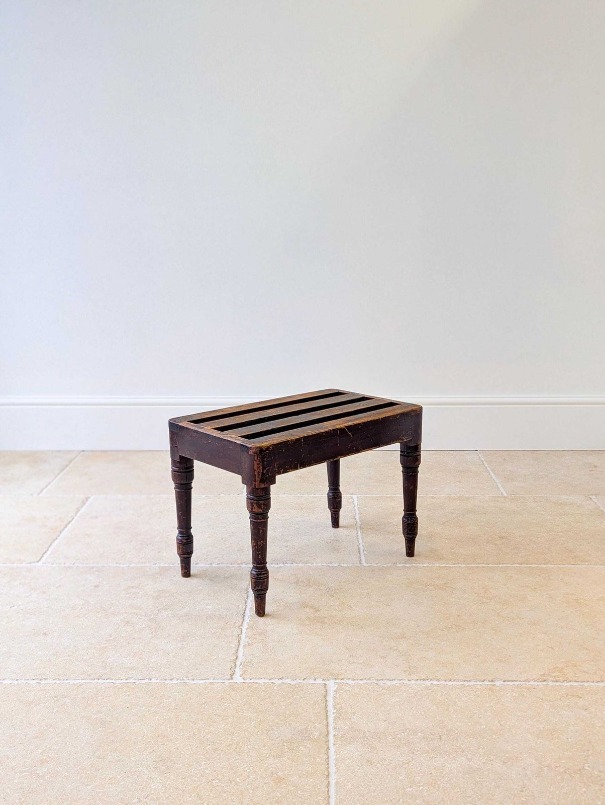 photo for sale Antique Victorian Beech Luggage Stand By Brown & Lamont C.1870