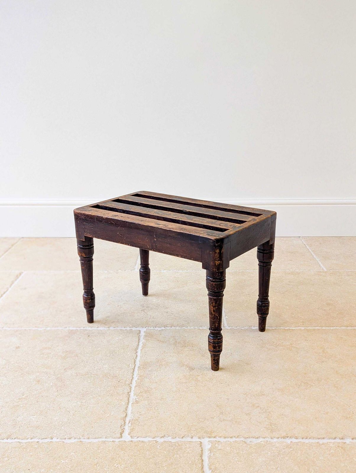 Furniture Antique Victorian Beech Luggage Stand By Brown & Lamont C.1870 photo