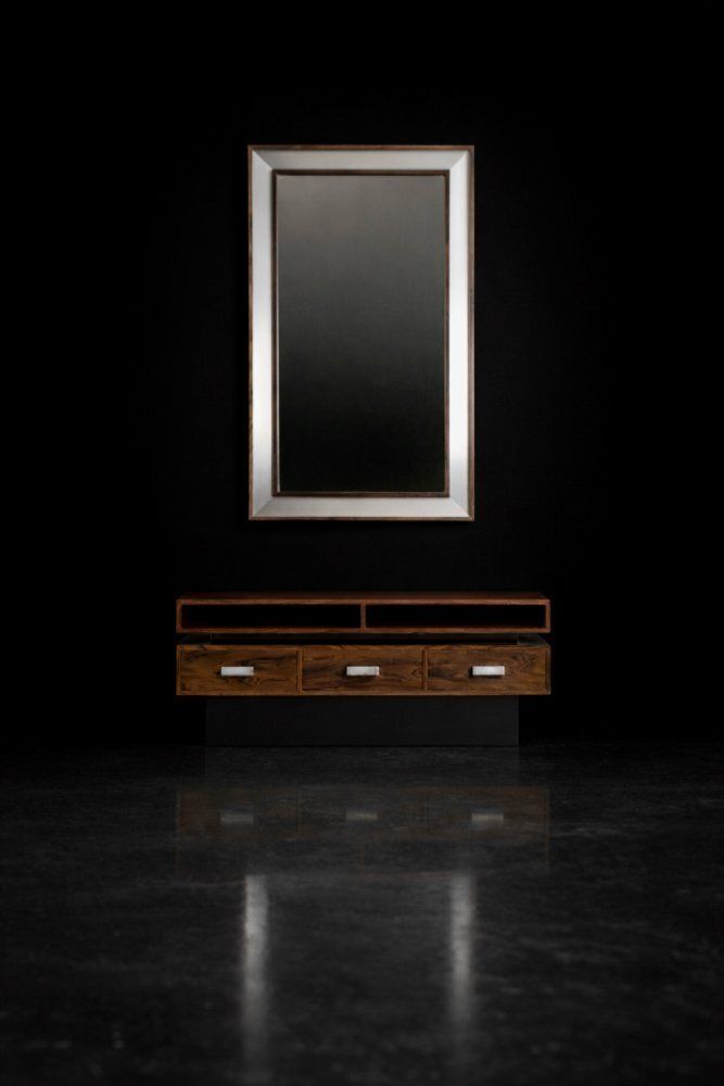 Vintage Scandinavisch Consoletafel Met Spiegel, Model Ambassador, Van Fröseke Nybrofabriken Ab, Jaren 1970 – Set Van 2