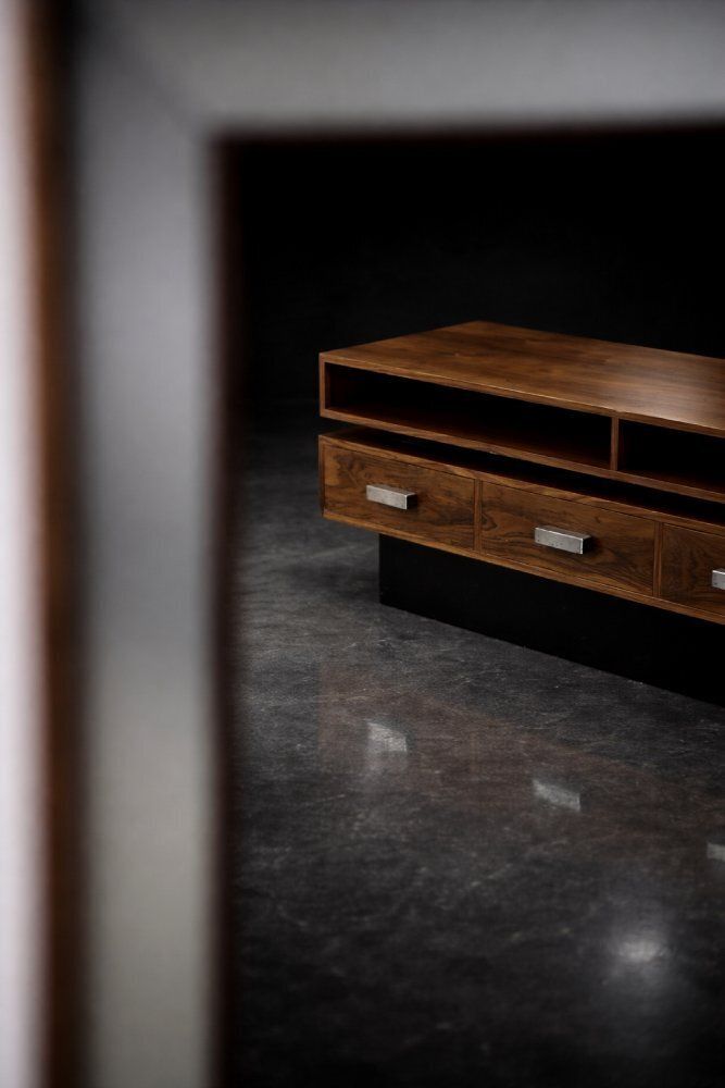 Vintage Scandinavisch Consoletafel Met Spiegel, Model Ambassador, Van Fröseke Nybrofabriken Ab, Jaren 1970 – Set Van 2 photo furniture