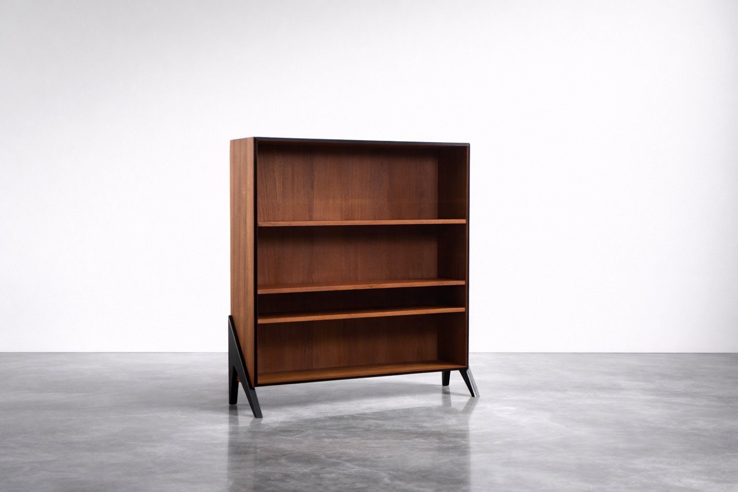 Mid Century Scandinavian Modern Teak Bookcase, 1960s