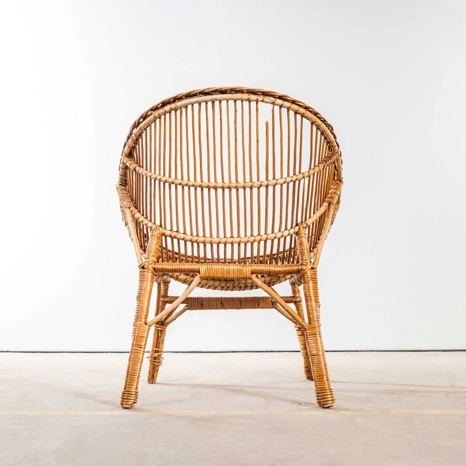 1960’s French Rattan Dish Armchair photo 198.0