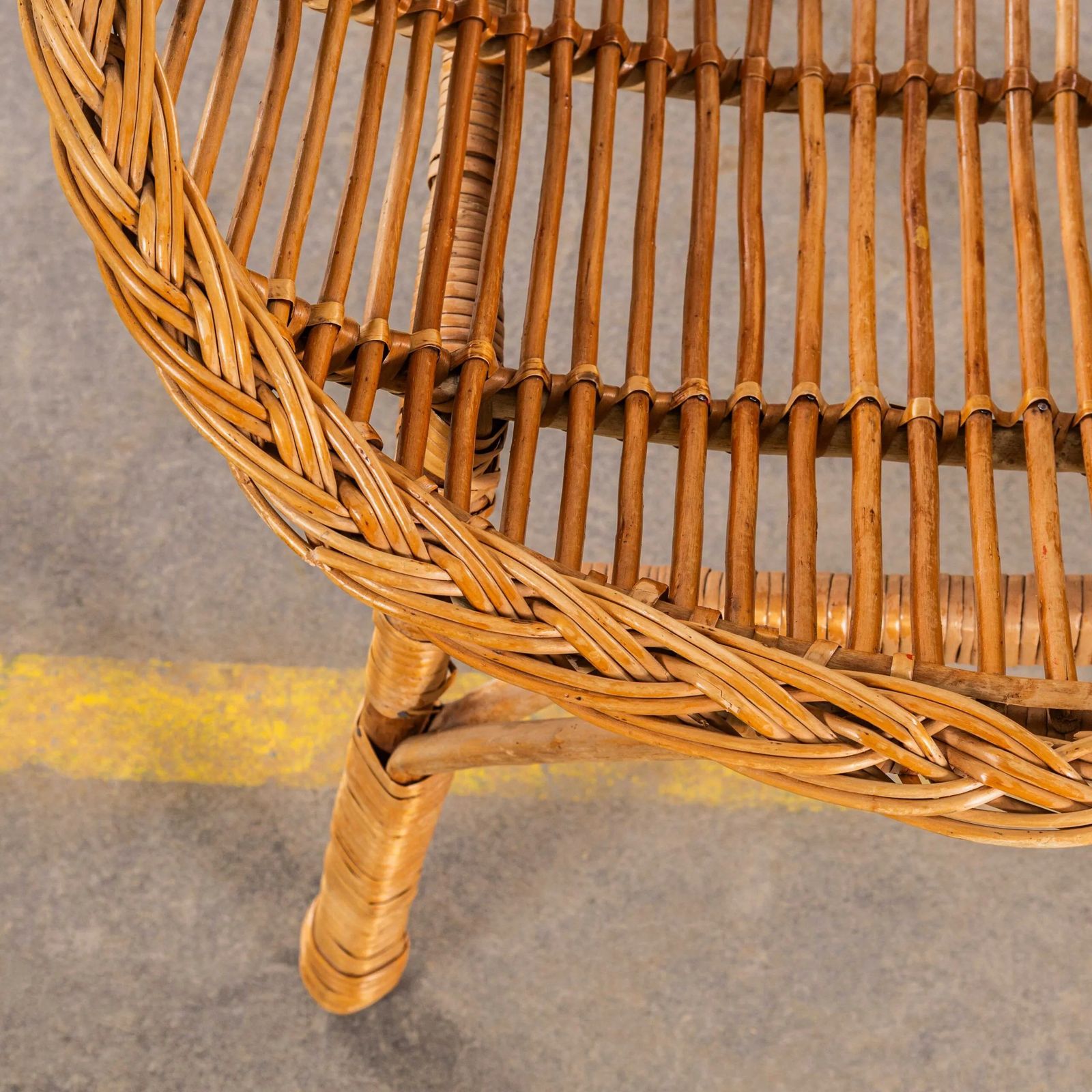 1960’s French Rattan Dish Armchair photo buy