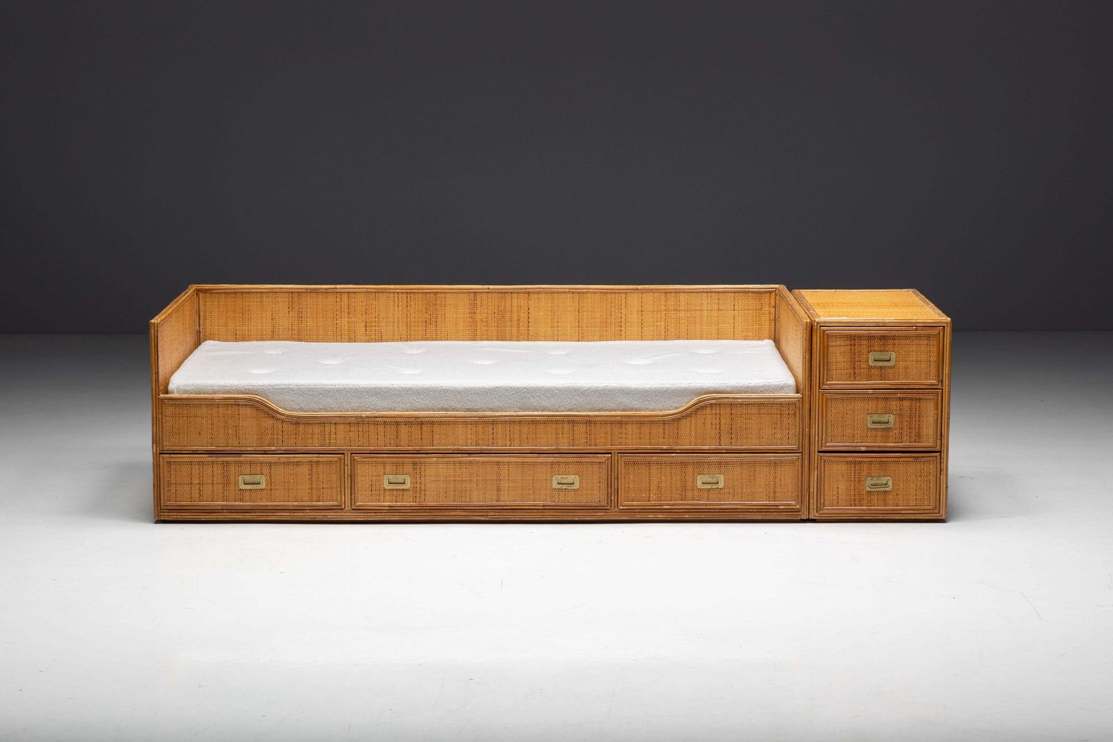 photo vintage Bamboo Daybed By Vivai Del Sud, Italy, 1970s