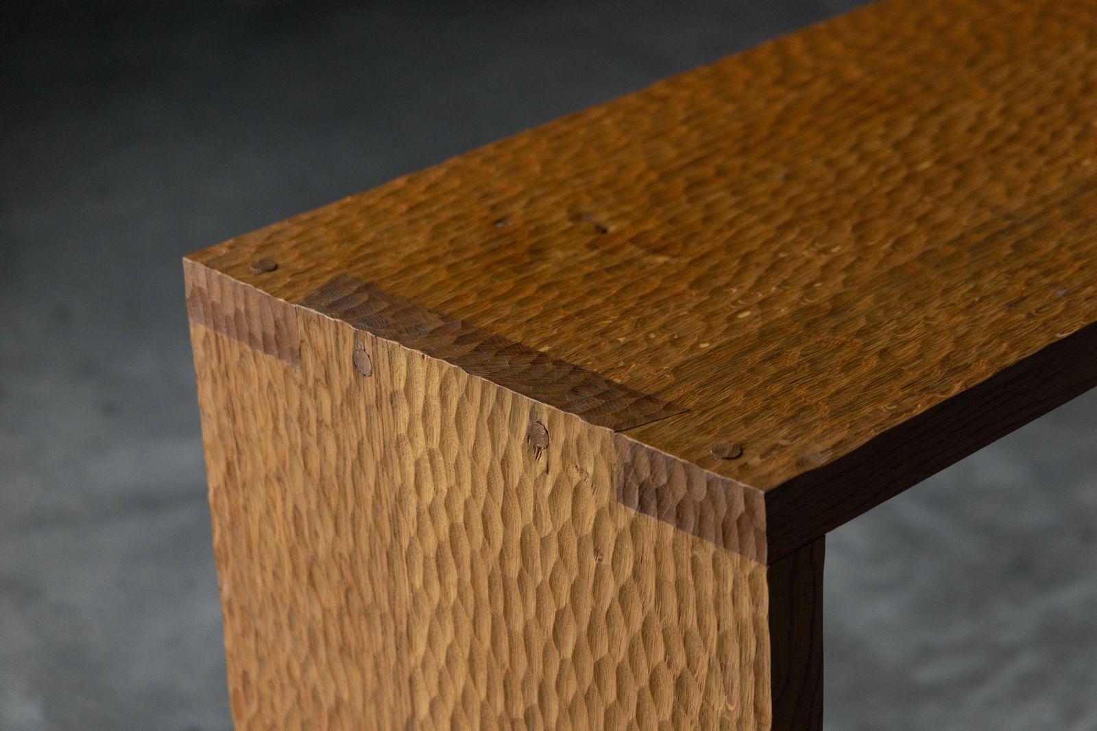 Hand Carved Oak Console Table, France, Early 21st Century photo vinterior