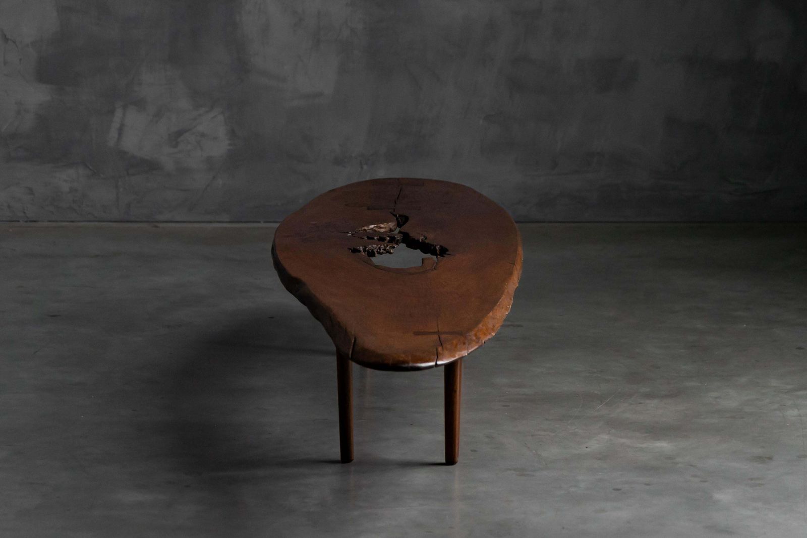 Organic Modern Coffee Table With Natural Void, France, Mid 20th Century photo vinterior