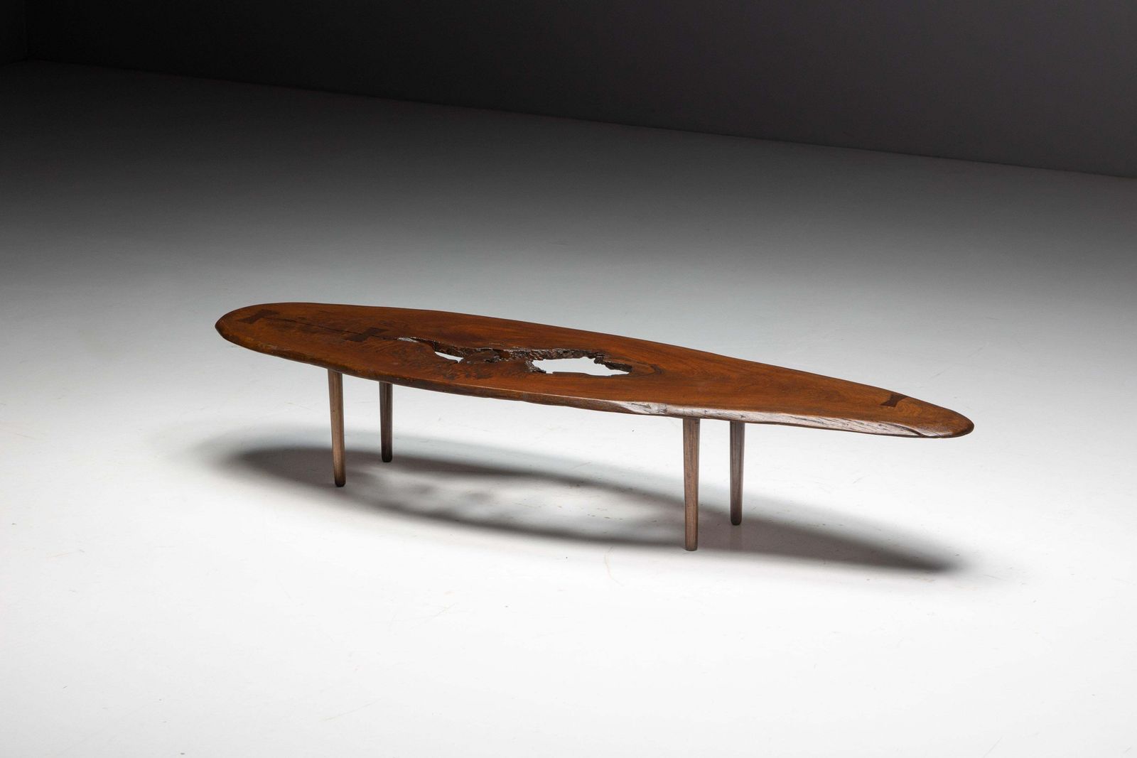 3498.0 Organic Modern Coffee Table With Natural Void, France, Mid 20th Century photo