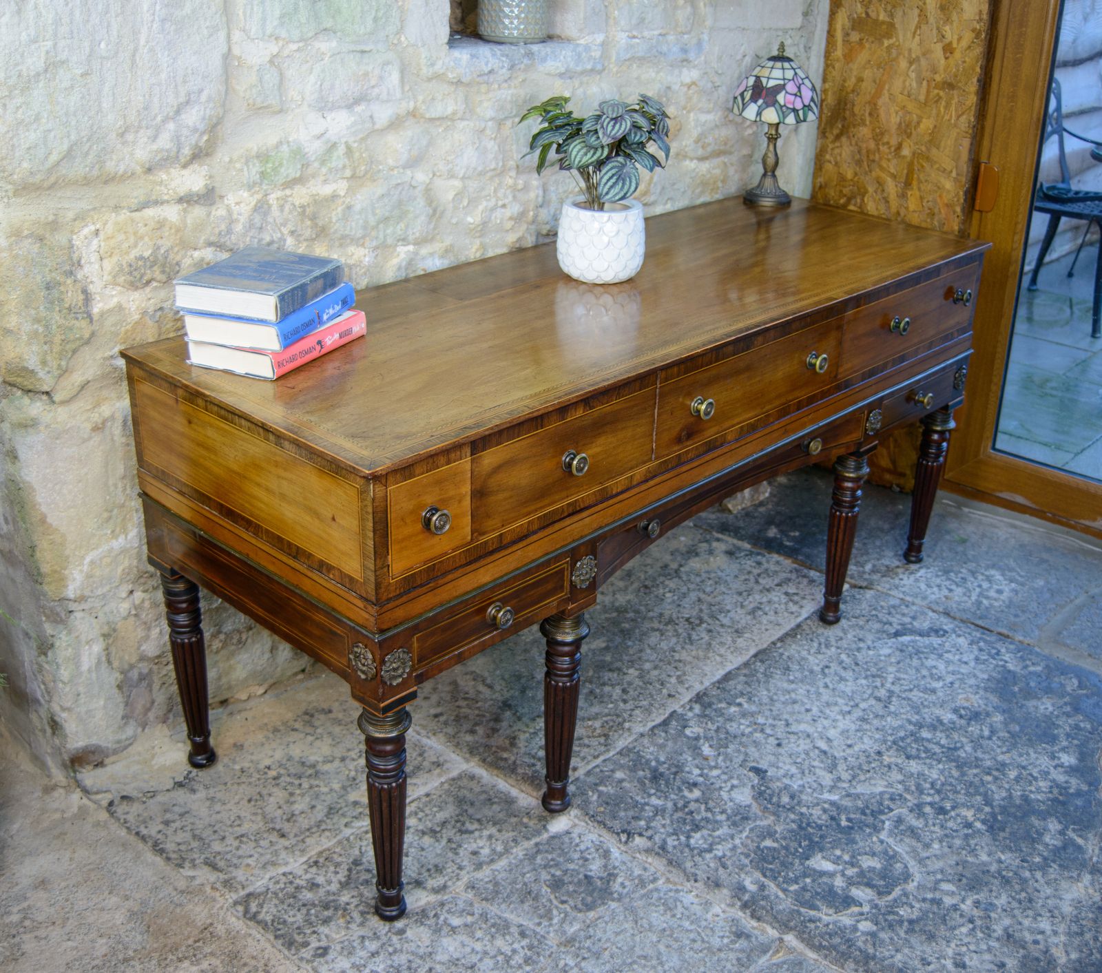 Regency Mahogany Sideboard   Converted Piano   Georgian   Reeded Legs photo 1200.0