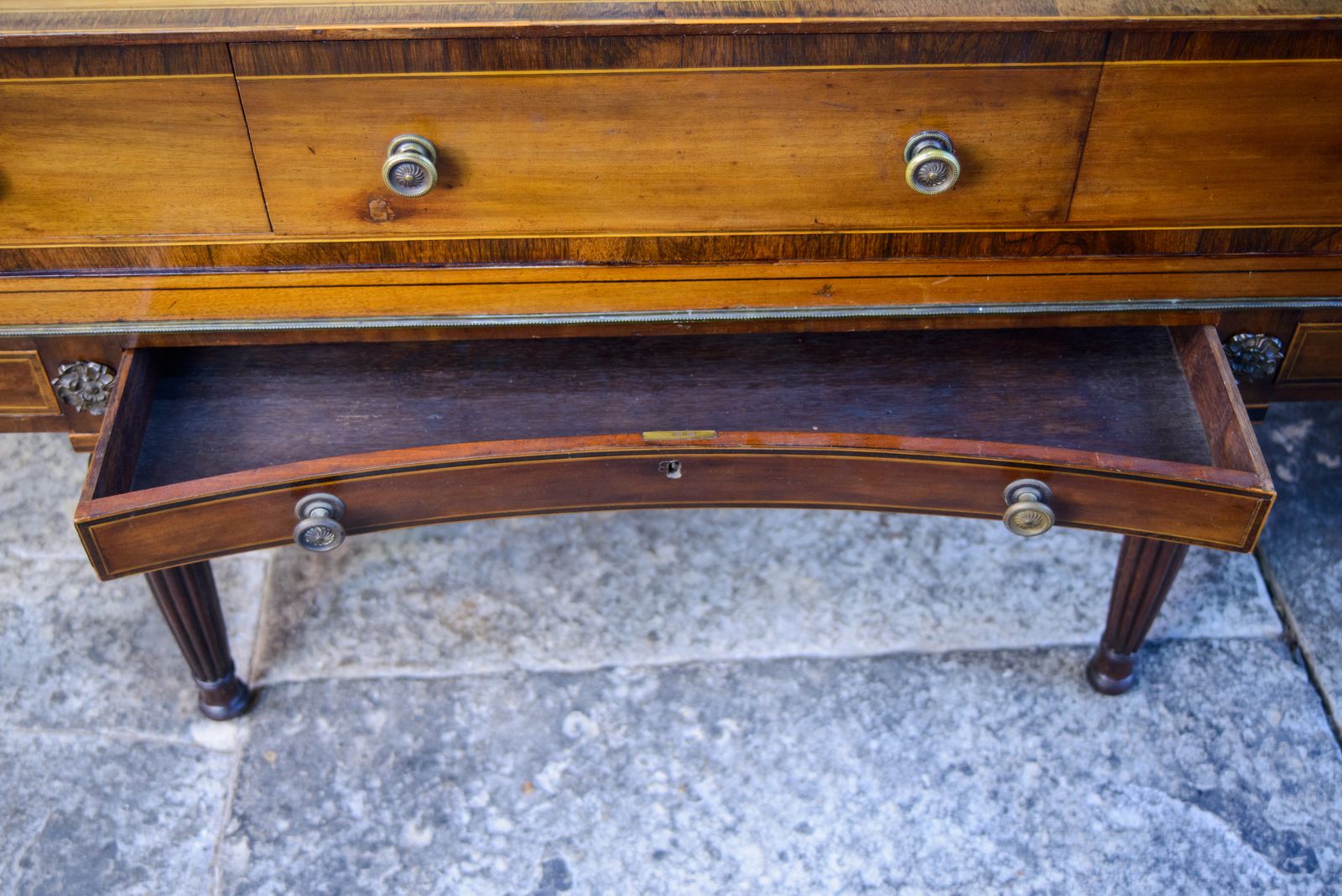 photo buy Regency Mahogany Sideboard   Converted Piano   Georgian   Reeded Legs