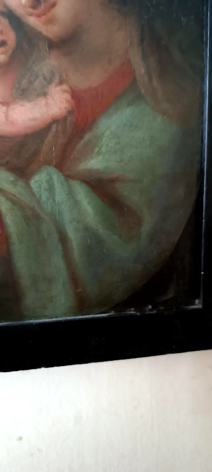 photo furniture Antique Copper Painting Madonna With Child Italian School