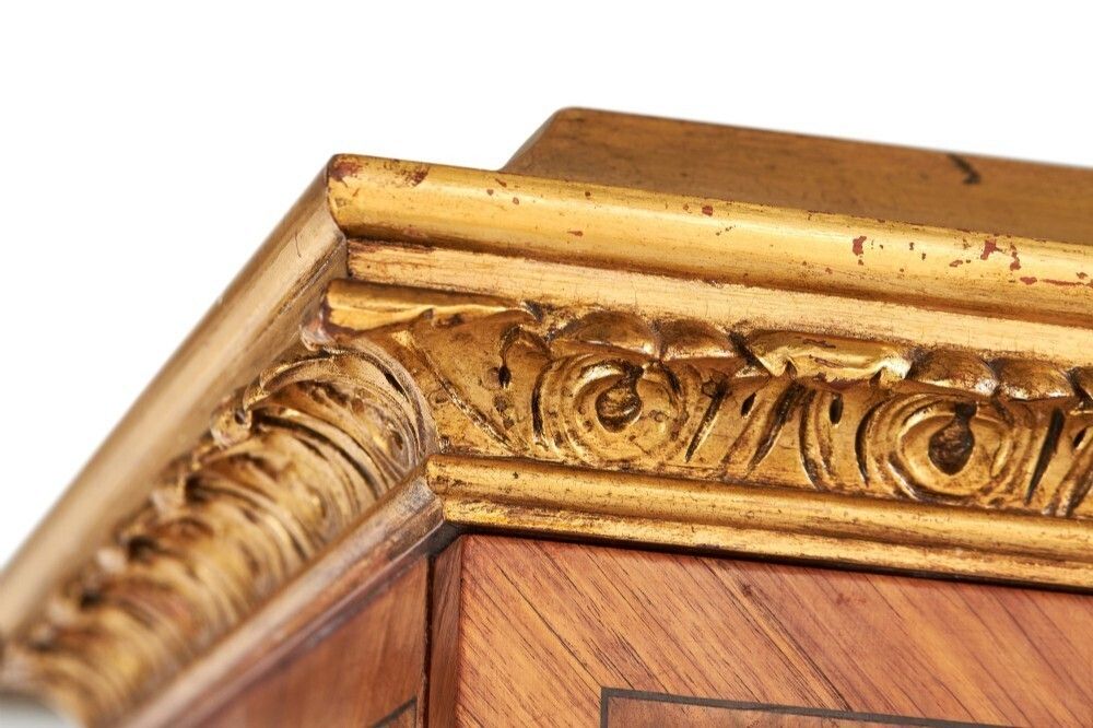 photo furniture Fine Walnut And Gilt 2 Door Cabinet On Stand Circa 1920s