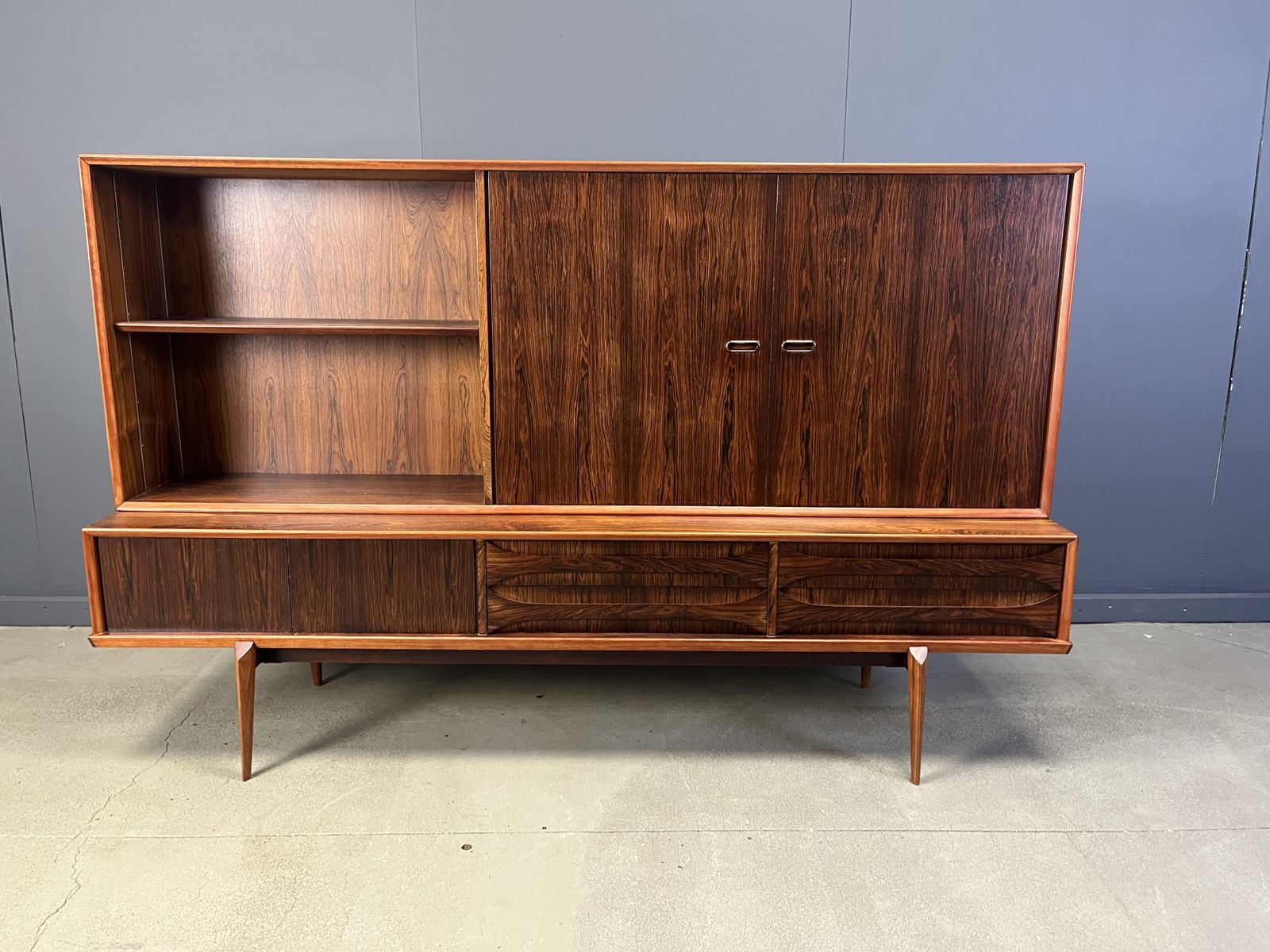 Oswald Vermaercke Paola Rosewood Highboard For V Form Belgium 1959 photo furniture