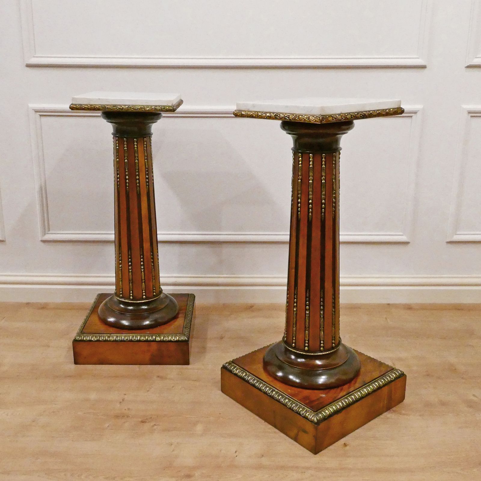 Pair Of Victorian Satinwood Pedestals photo furniture