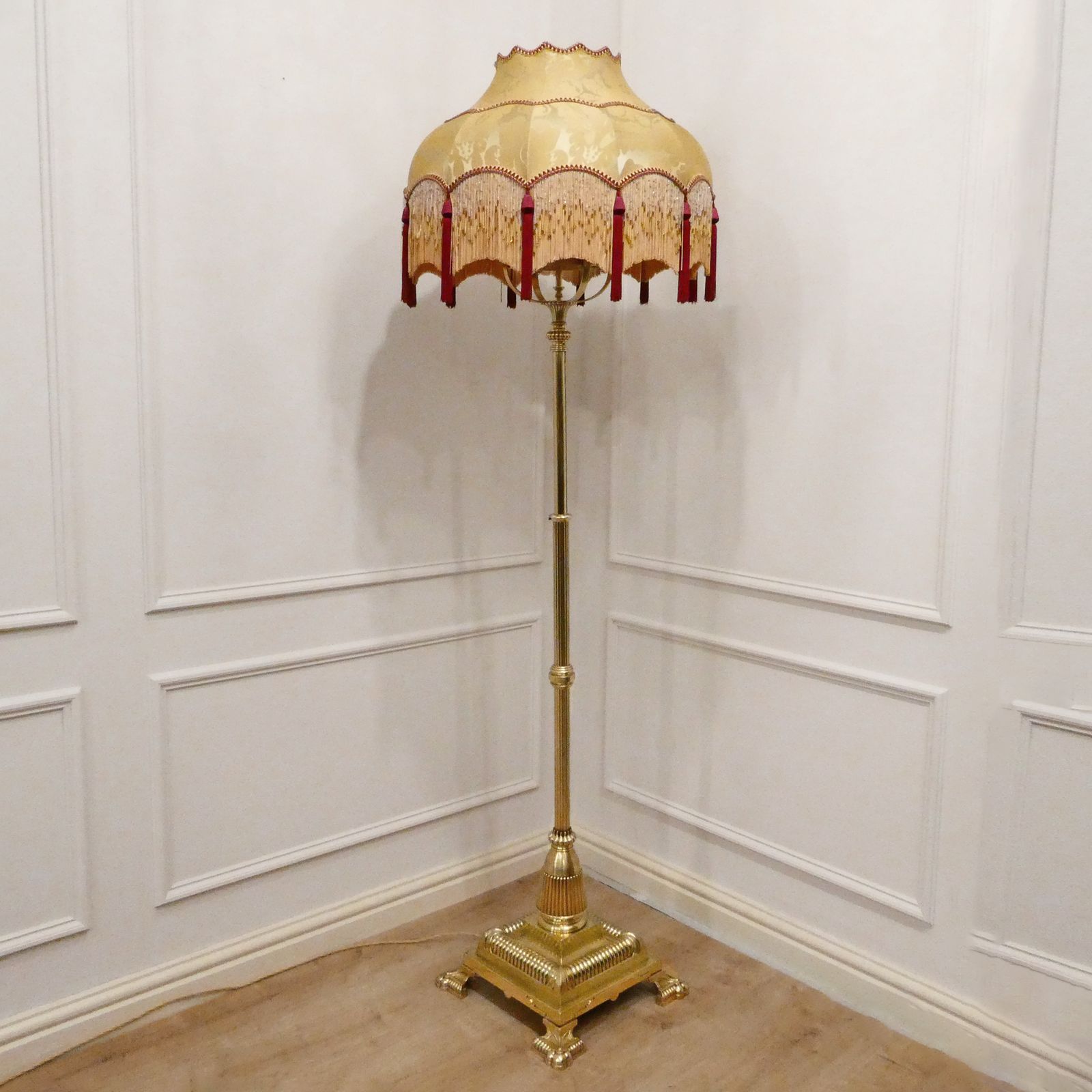 Victorian Brass Floor Lamp, 1800s