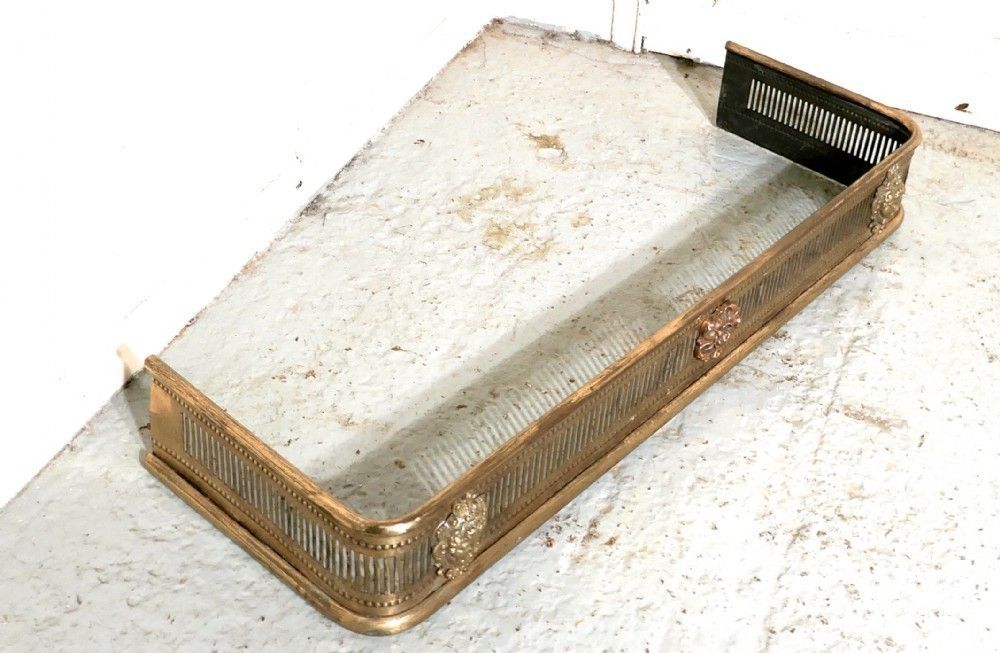 Victorian Art And Crafts Brass Fender photo vinterior