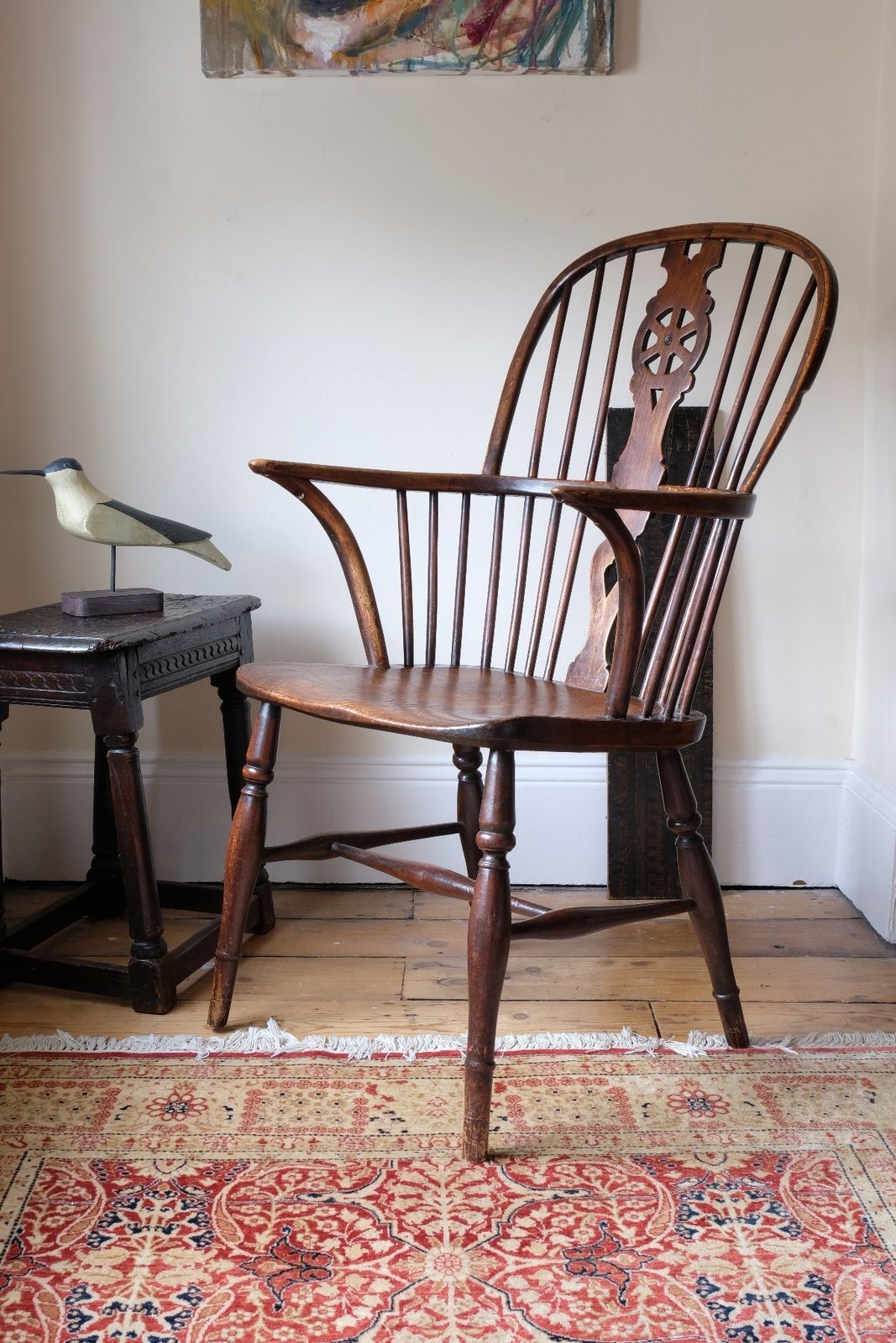 19th Century Windsor Wheelback Armchair In Ash & Elm (Circa 1860) photo furniture