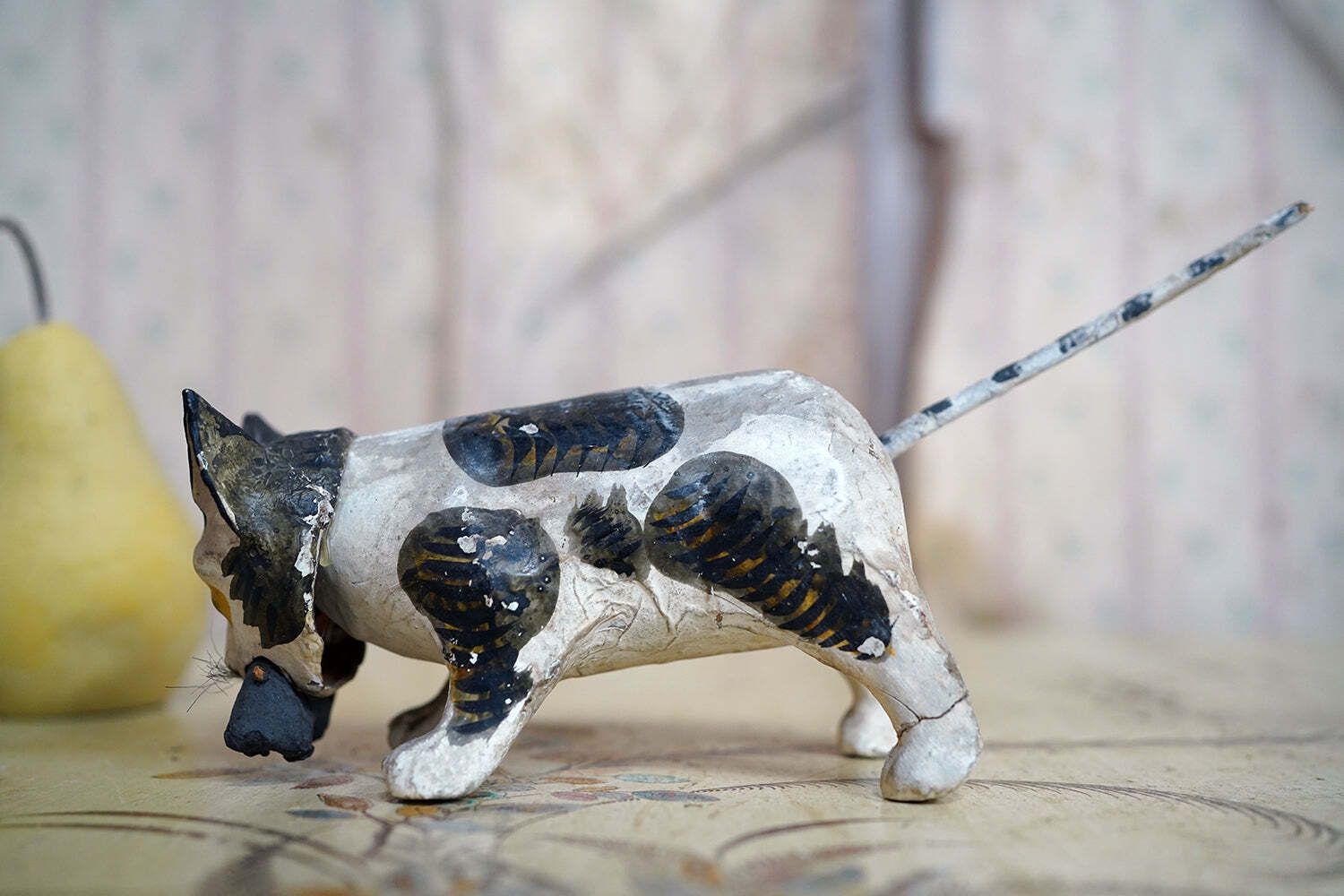 photo buy A Rare Pair Of 19thc Papier Mâché Nodding Cats & Mice C.1880