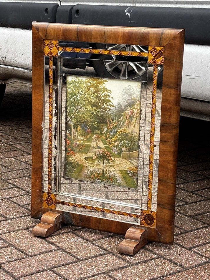 Art Deco Walnut And Glass Fire Screen photo furniture