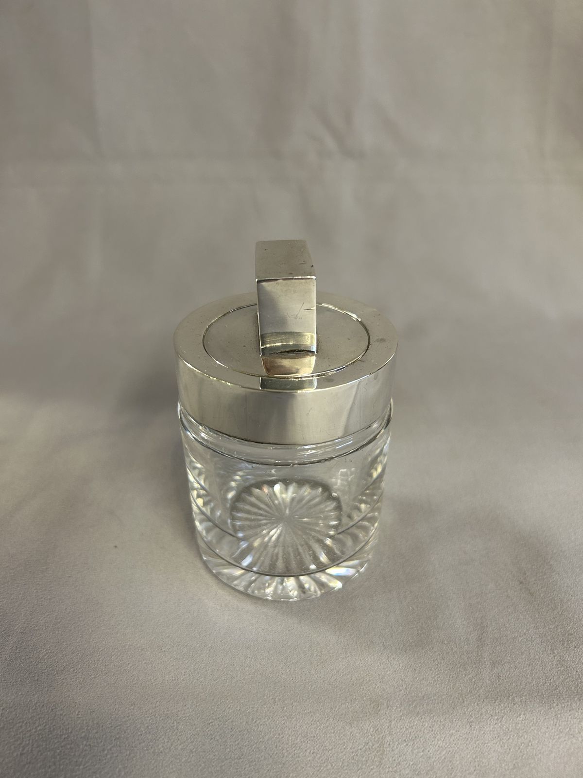Victorian Silver Topped Glass Jar   London 1890   Brockwell & Sons photo Home Decor